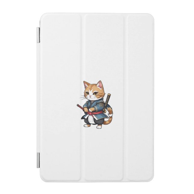 Cute Samurai Cat Phone Case Design (Front)