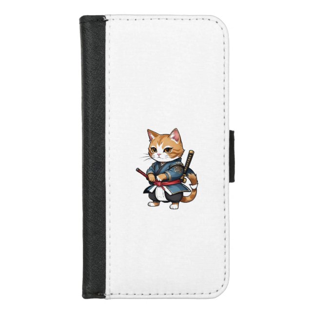 Cute Samurai Cat Phone Case Design (Front)