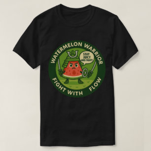 Cute Samurai Watermelon Japanese Theme Art T-Shirt