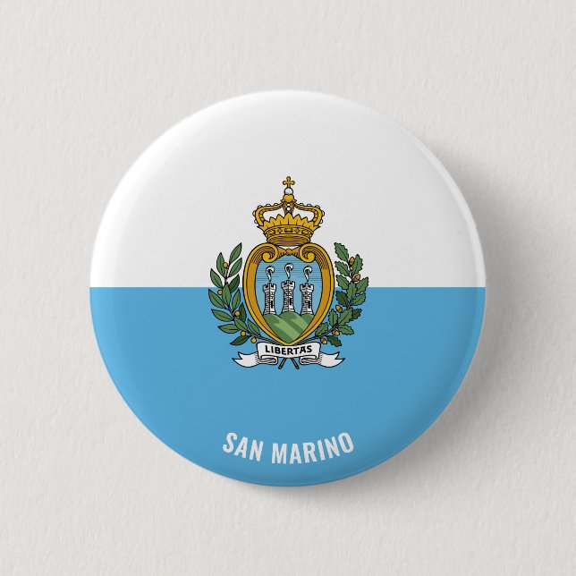 Cute San Marino Flag Patriotic Button (Front)