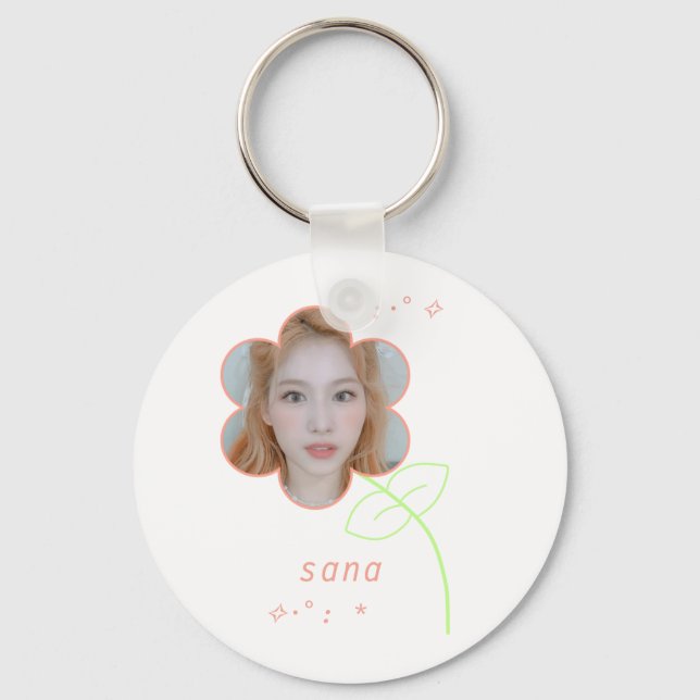 Cute Sana Flower Kpop Twice Keychain (Front)