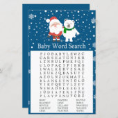 Cute santa and polar bear Baby Shower Word Search (Front/Back)