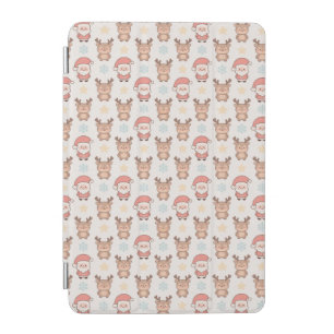 Cute Santa and Reindeer Pattern iPad Mini Cover