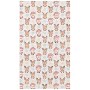 Cute Santa and Reindeer Pattern Tablecloth