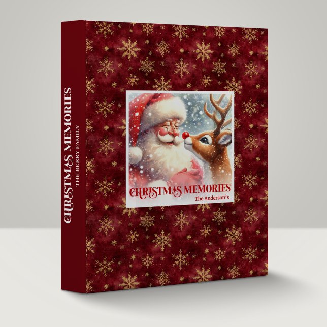 Cute Santa and Rudolph Christmas Ring Binder Album (Cute Santa and Rudolph Christmas Ring Binder Memory Album

)