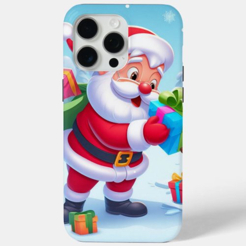 Cute Santa and Snowman  iPhone 15 Pro Max Case