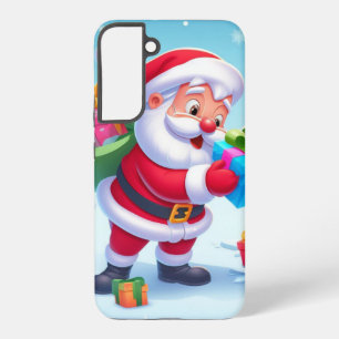 Cute Santa and Snowman Samsung Galaxy S22+ Case