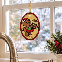 Cute Santa Bear Christmas Cookies