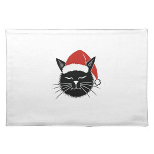 Cute Santa Cat Lover Christmas Men Women Kids T-Sh Cloth Placemat