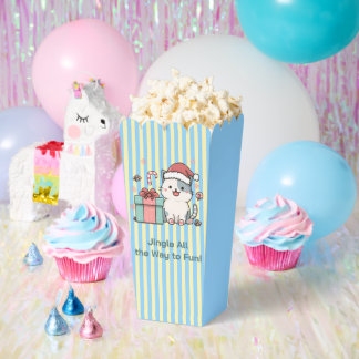 Cute Santa Cat with Gift Box