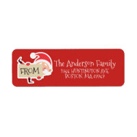 Cute Santa Christmas Address Label