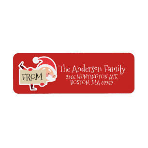 Cute Santa Christmas Address Label