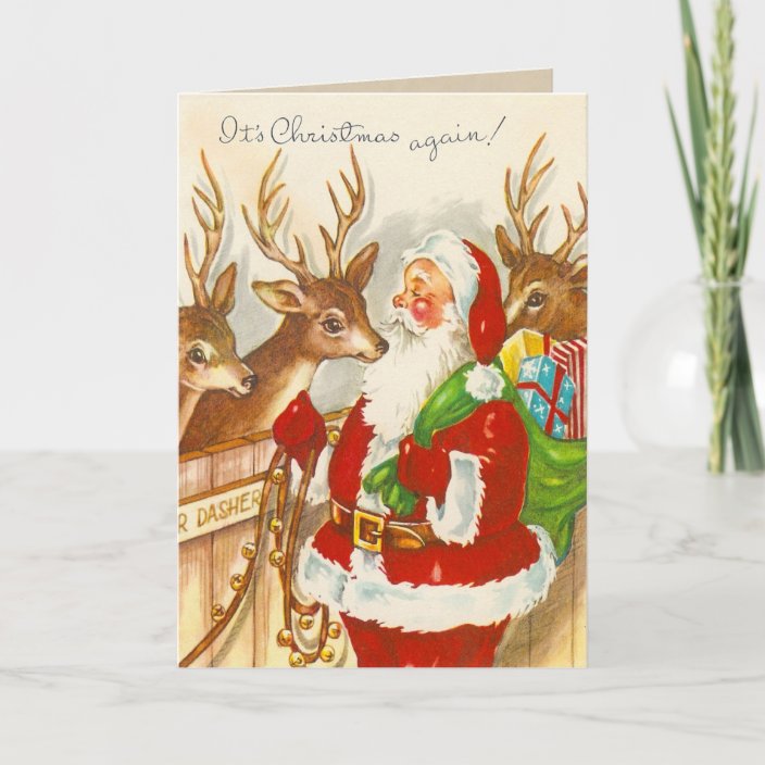 Cute Santa Christmas Card | Zazzle.com