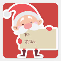 Cute Santa christmas Gift Sticker