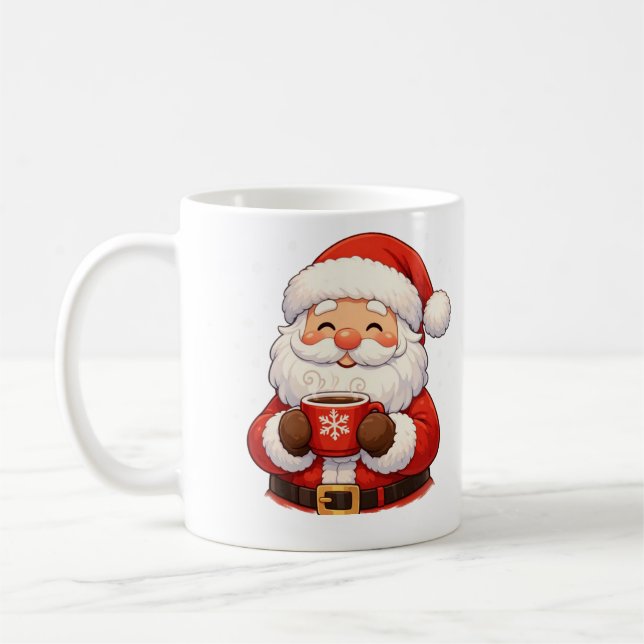 “Cute Santa Christmas Mug” Coffee Mug (Left)