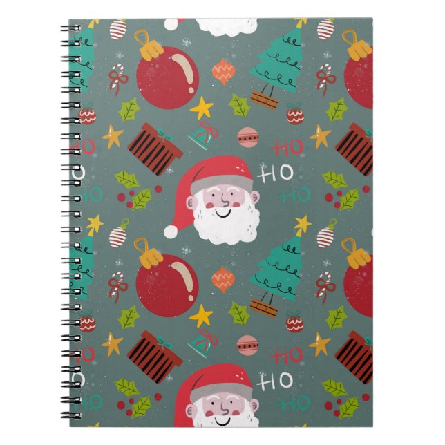 Cute Santa Christmas Notebook (Front)