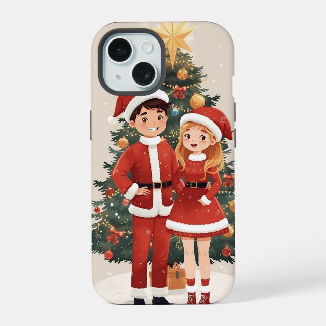 Cute Santa Christmas Phone Case For Fun winter (Back)