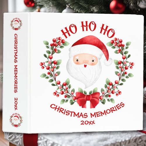 Cute Santa Christmas Photo Album 3 Ring Binder