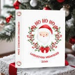 Cute Santa Christmas Photo Album Mini Binder<br><div class="desc">This personalized mini binder is designed as a lovely photo album or scrapbook for saving and organizing your kids' and family's Christmas holiday moments. Featuring a cute Santa Claus. Easily personalize the text - Kate Eden Art</div>