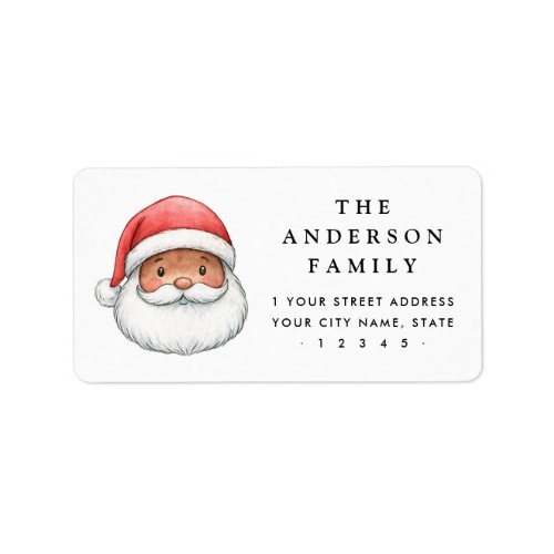 Cute Santa Christmas return address Label