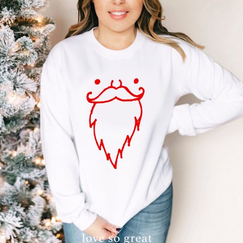 Cute Santa Christmas Sweatshirt for Men