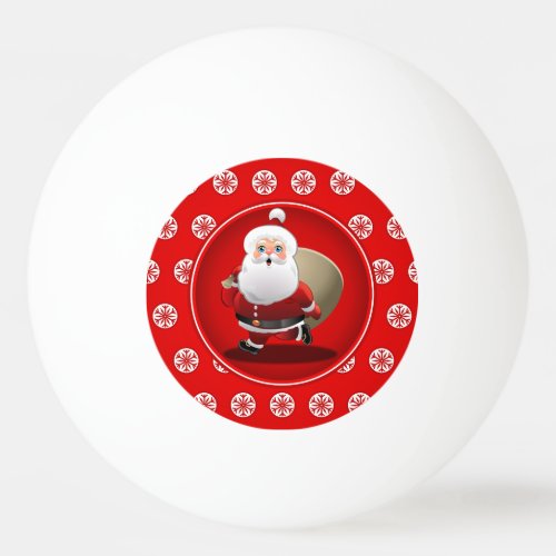 Cute Santa Claus Cartoon Ping Pong Ball