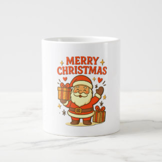 Cute Santa Claus Christmas Art – Merry Christmas Giant Coffee Mug