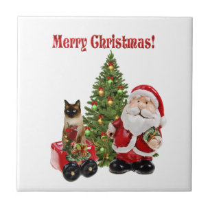 Cute Santa Claus Christmas Ceramic Tile