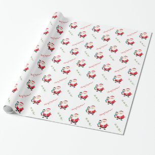 Cute Santa Claus Christmas custom holiday Wrapping Paper