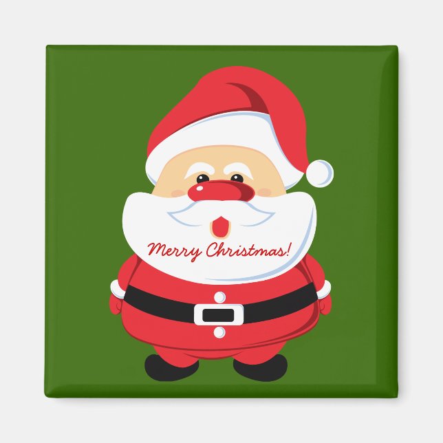 Cute Santa Claus Christmas design Magnet (Front)