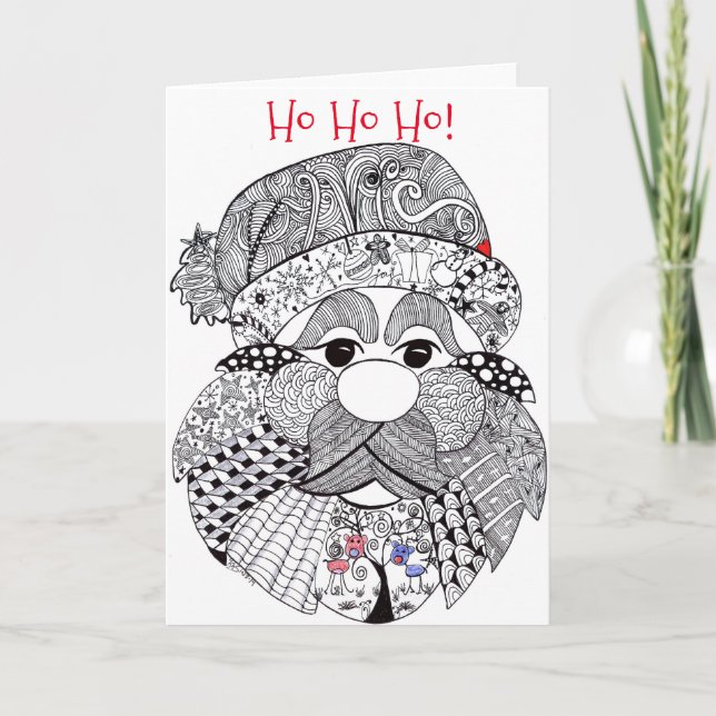 Cute Santa Claus Christmas Greeting Card (Front)