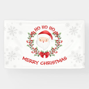 Cute Santa Claus Christmas Holiday Party Banner