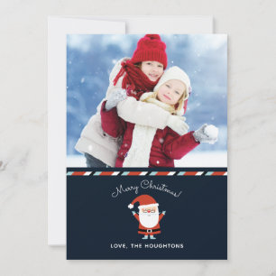 Cute Santa Claus Christmas Holiday Photo Card