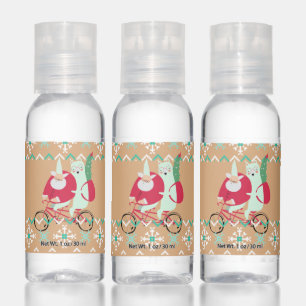 Cute Santa Claus Christmas Holidays Fun Hand Sanitizer