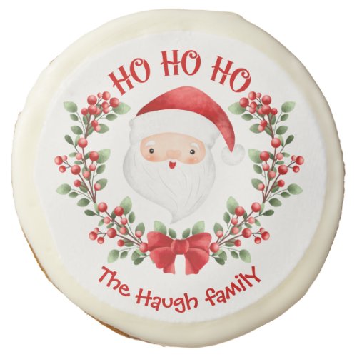 Cute Santa Claus Christmas Personalized Sugar Cookie