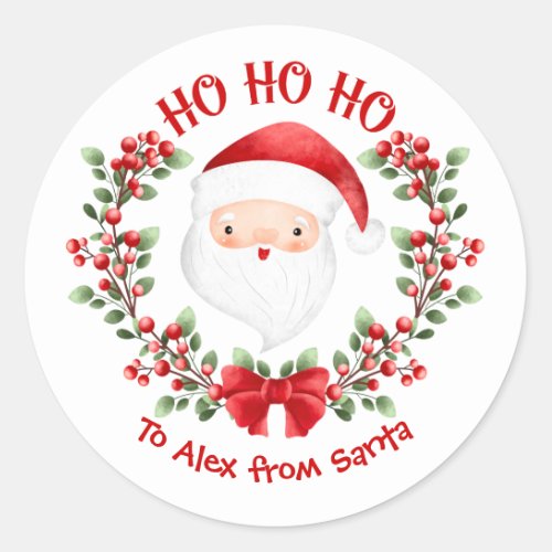 Cute Santa Claus Christmas Round Sticker