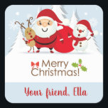 Cute Santa Claus christmas stickers<br><div class="desc">Cute Santa Claus christmas stickers</div>
