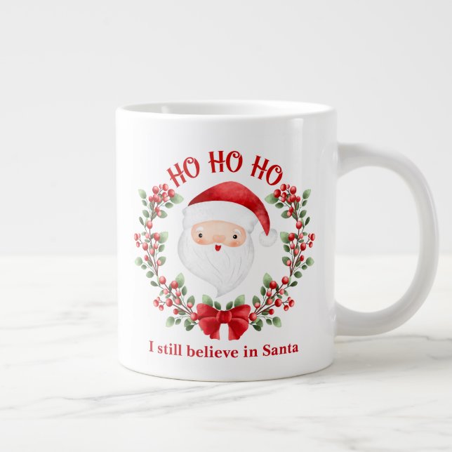 Cute Santa Claus Christmas Text Name Coffee Mug (Right)
