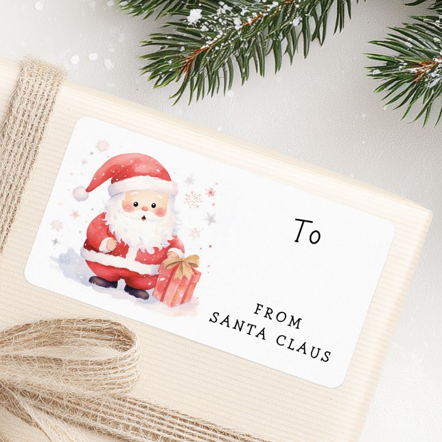 Cute Santa Claus Christmas to from gift tag labels (Cute Santa Claus Christmas to from gift tag labels)