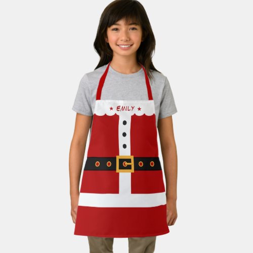 Cute Santa Claus Costume for Kids Christmas Apron