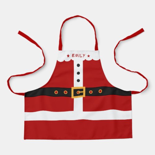 Cute Santa Claus Costume for Kids Christmas Apron