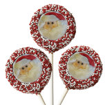 Cute Santa Claus Face Chocolate Covered Oreo Pop<br><div class="desc">Who's not dreaming of a white Christmas and a visit from an adorable Santa Claus (or a dozen)! These chocolate covered Oreo cookies, in either milk chocolate or white chocolate, with a cute St Nick face are sure to sweeten anyone's Christmas dreams. They are also available as lollipop cookies and...</div>