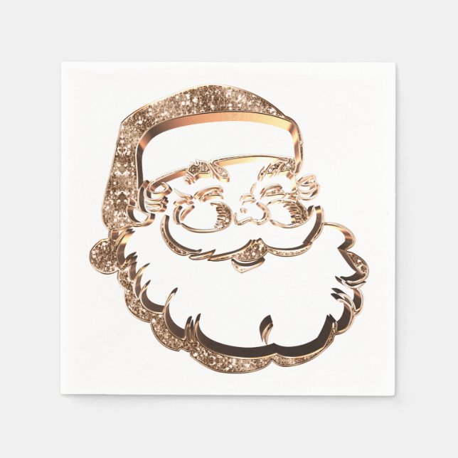 Cute Santa Claus Father Christmas Party Napkins (Front)