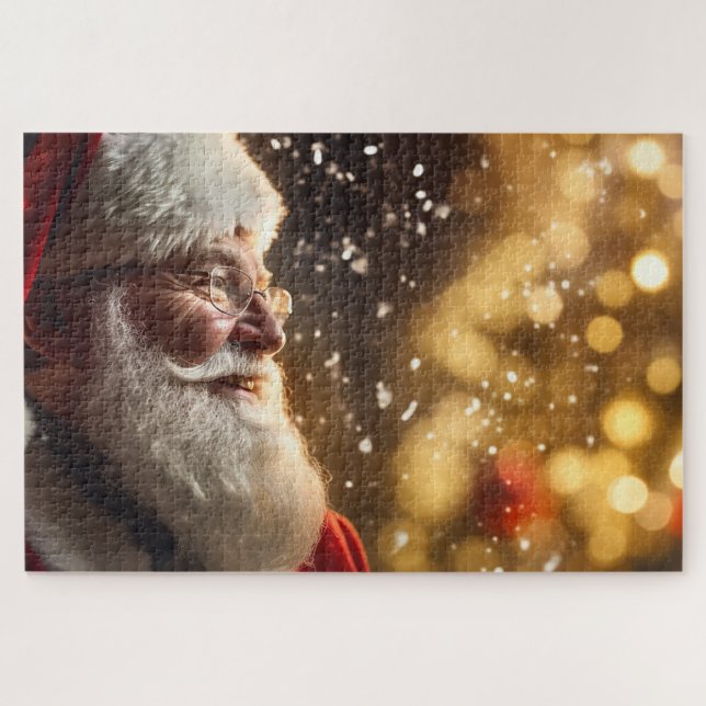 cute santa claus for new year jigsaw puzzle (Horizontal)