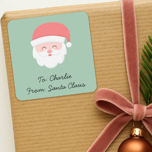 Cute Santa Claus Gift Label Christmas Sticker