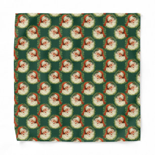 Cute Santa Claus Happy Face Christmas Bandana