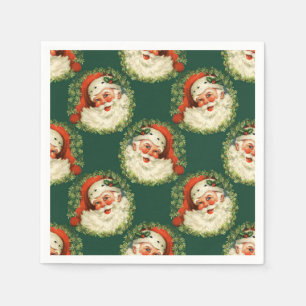 Cute Santa Claus Happy Face Christmas     Napkins