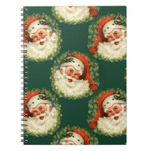 Cute Santa Claus Happy Face Christmas Notebook
