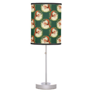 Cute Santa Claus Happy Face Christmas Table Lamp