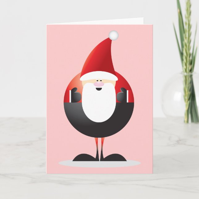 Cute Santa Claus Holiday Card (Front)